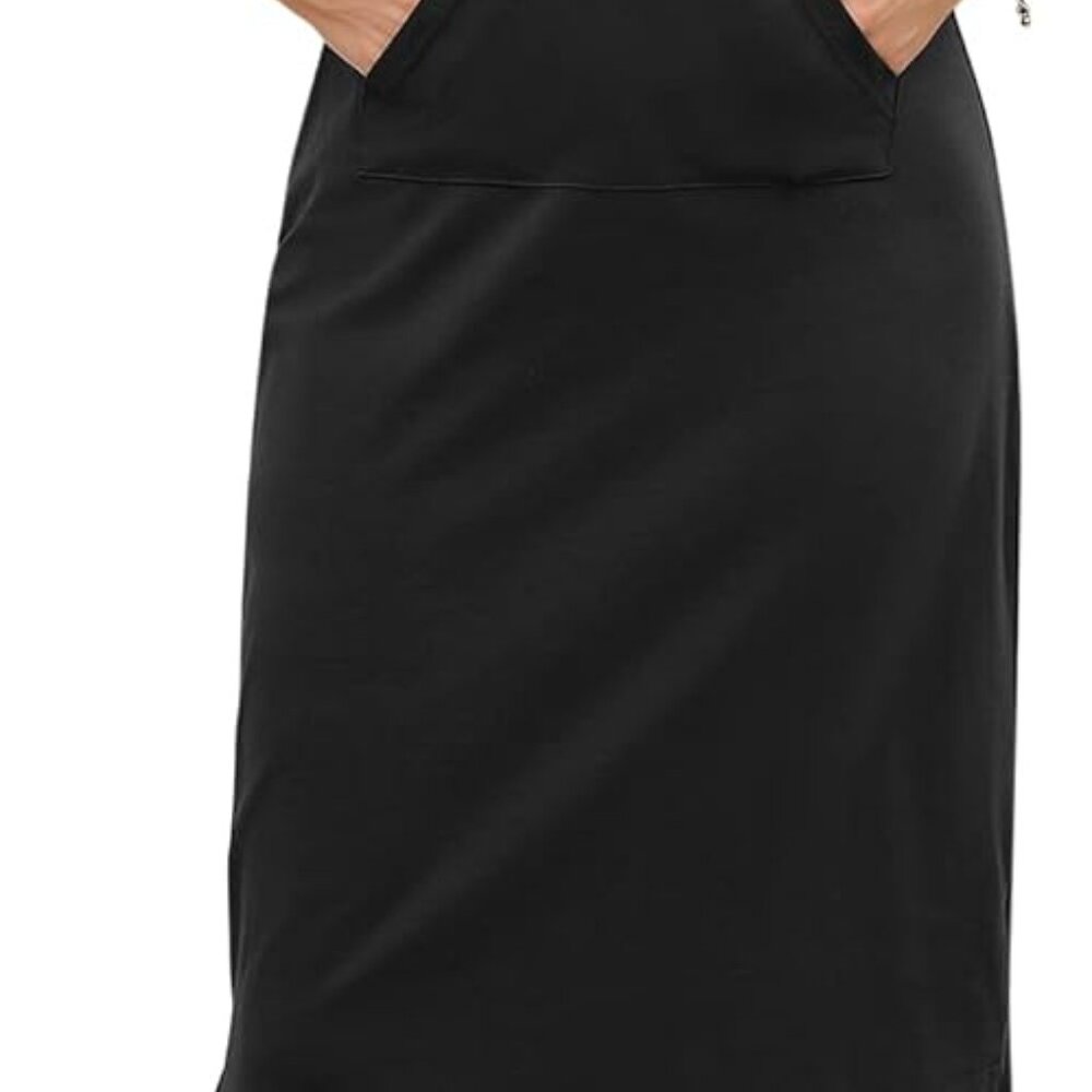 Women Casual Maxi Dress 95% Rayon 5% Spandex Zip Up-Neck 3/4 Sleeve